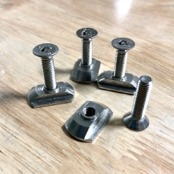 M6 Stainless Steel Track Nuts and M6 x 25mm Mounting Screws